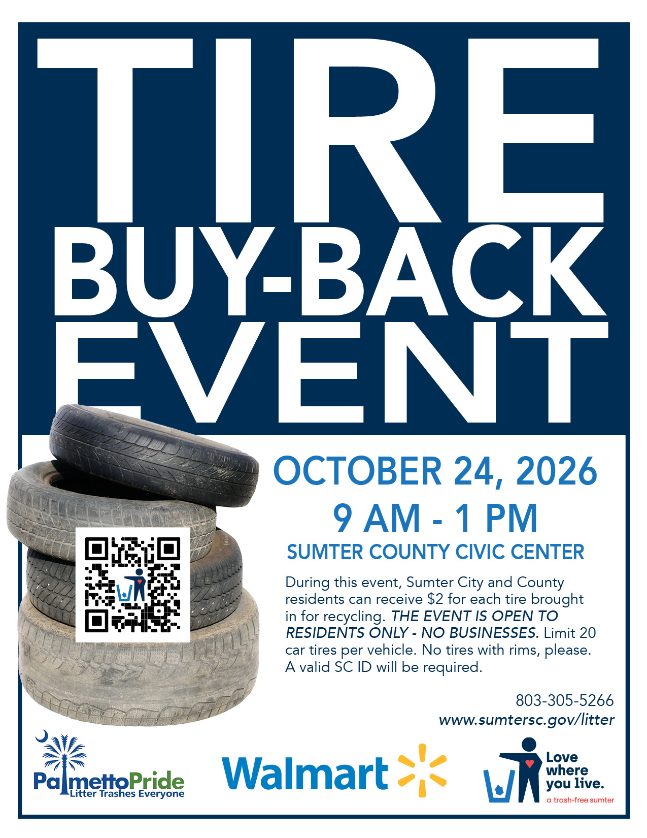 Tire Buyback Event October 24, 9am - 1 pm