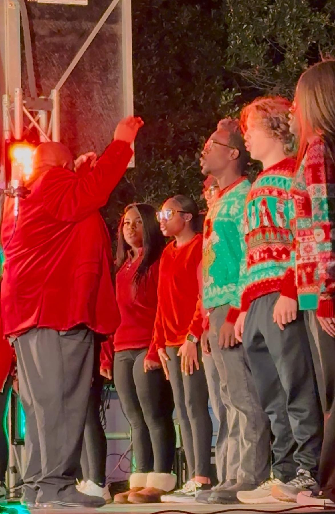 Choir performs at Fantasy of Lights Opening Ceremony.