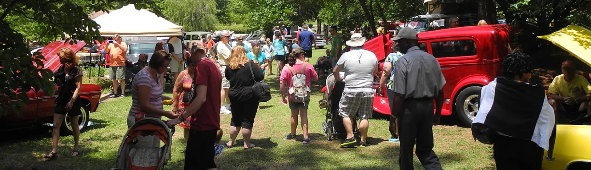 Attendees at the Annual Iris Festival