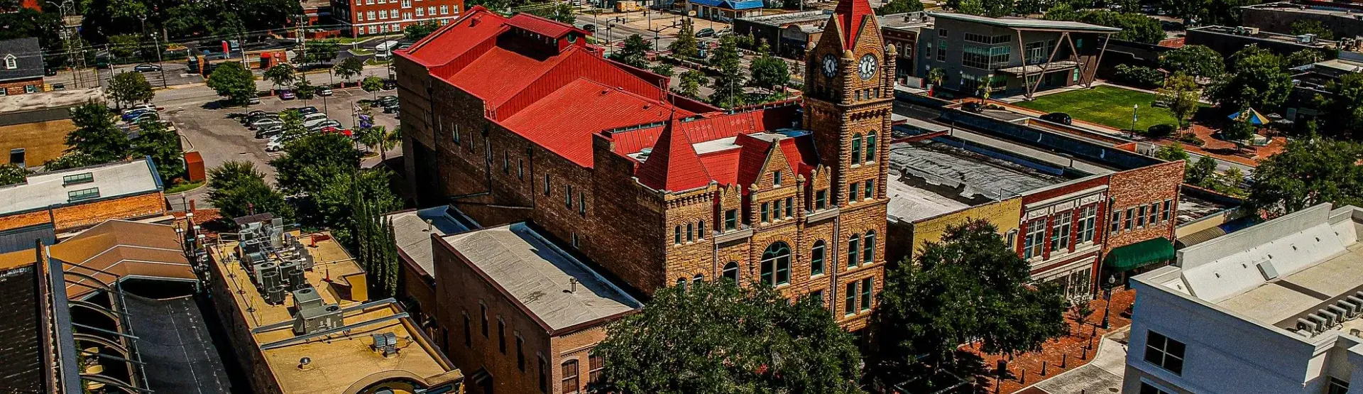 Birds eye view of Downtown Sumter