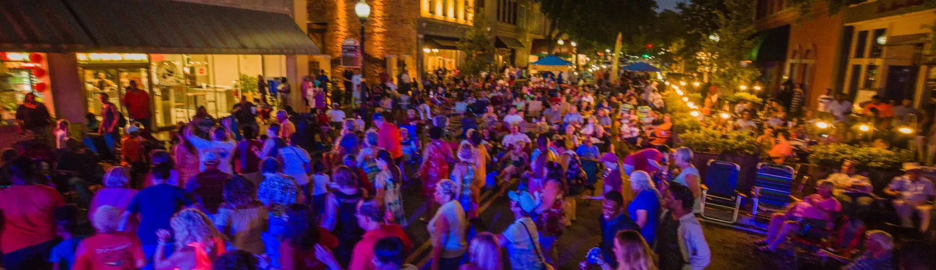 Music and dancing on Main Street in downtown Sumter