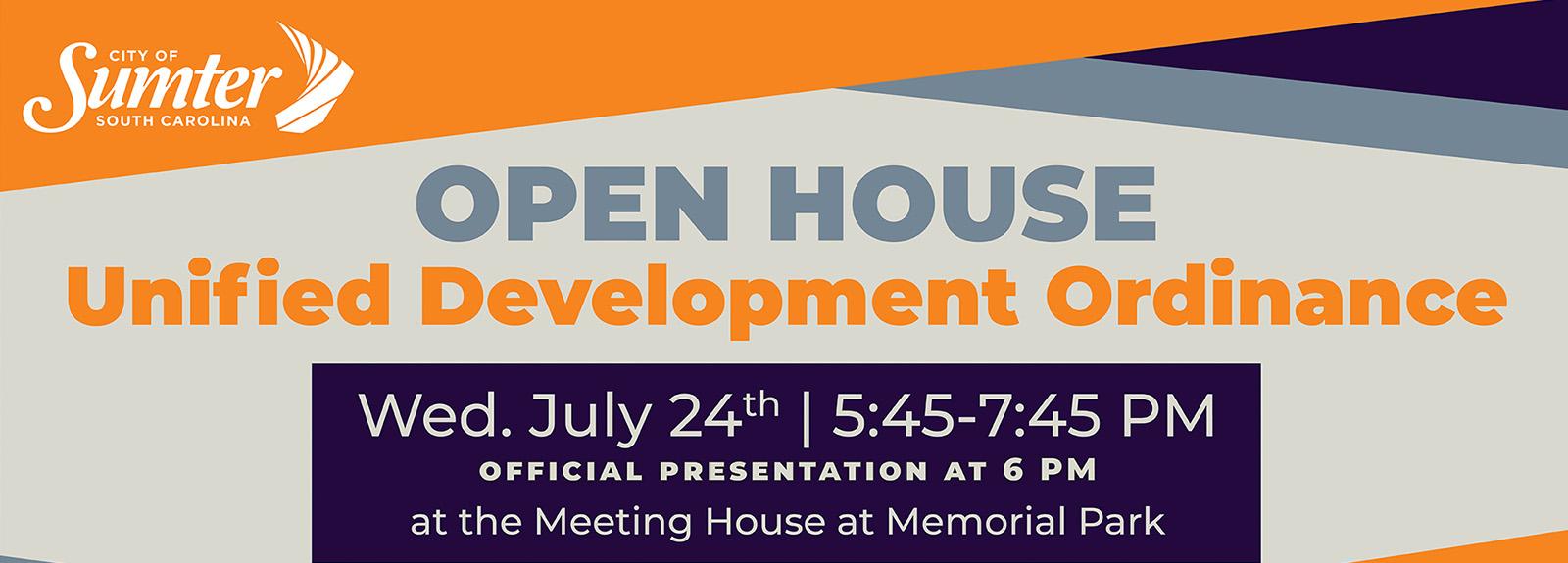 unified development ordinance open house flyer