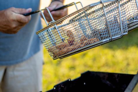 Gator Bites in Fry Baskets