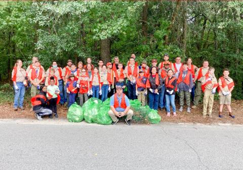 Boy Scouts Kickoff Litter Group